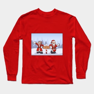 Santa And Mrs Claus Long Sleeve T-Shirt